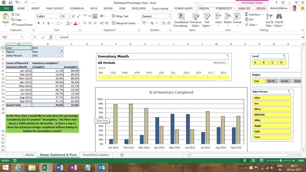 Create A Pivot Chart After Using Of Row Calculation