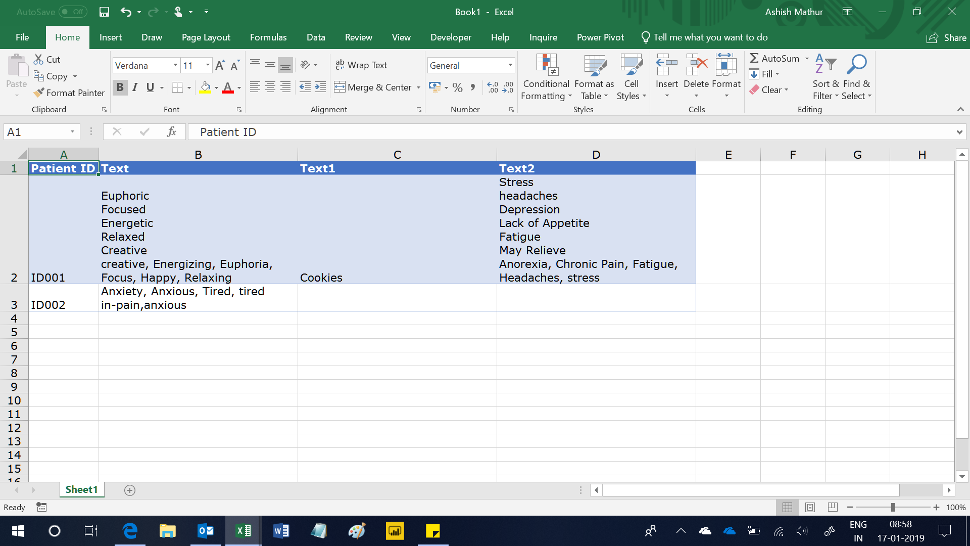 Remove Duplicates From Each Cell Of A Dataset